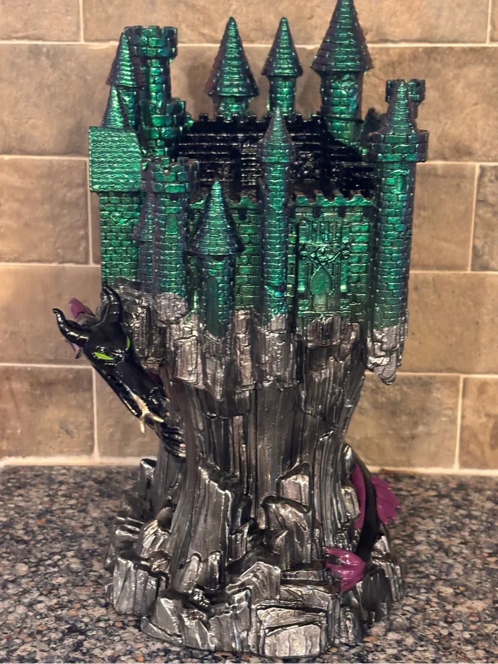 Bath & Body Works Disney Villains Maleficent Dragon Castle 3-Wick Candle Holder-